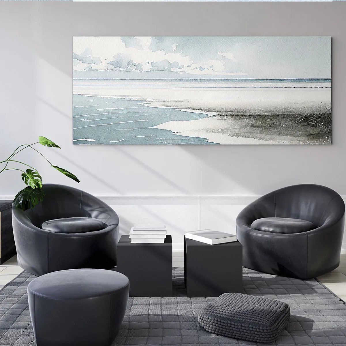 Glass picture - Gentle Tide - 140x50 cm