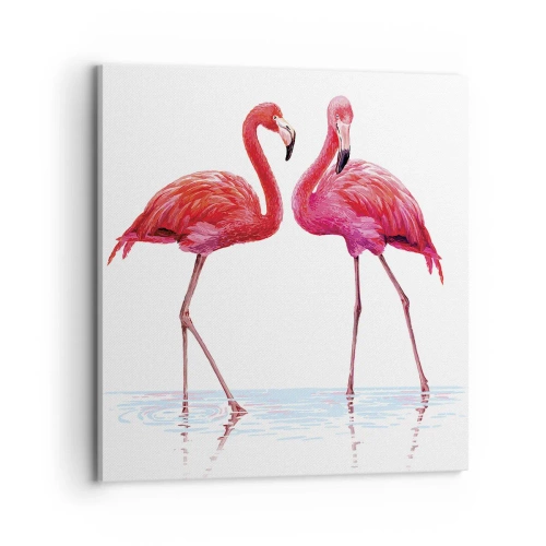 Canvas picture - Pink Rendezvous - 70x70 cm