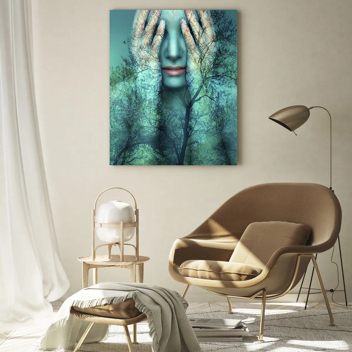 Glass picture - Submerged in Blue - 50x70 cm