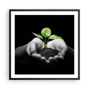 Poster in black frame - I Love Nature, I Protect It - 60x60 cm