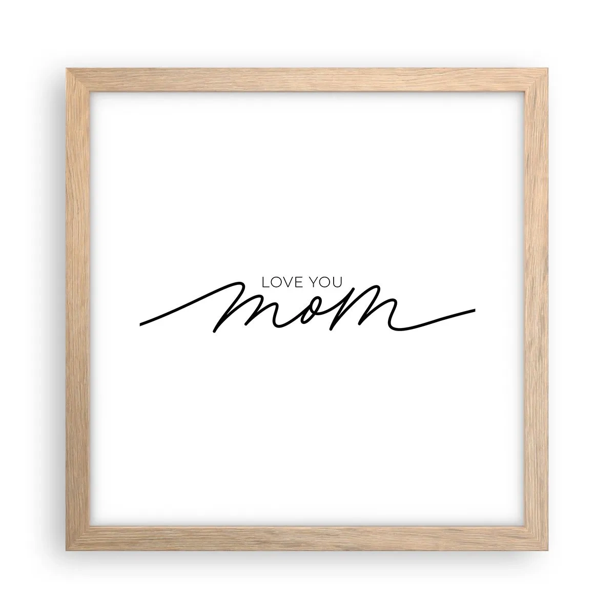 Poster in light oak frame - Great Emotion - 30x30 cm
