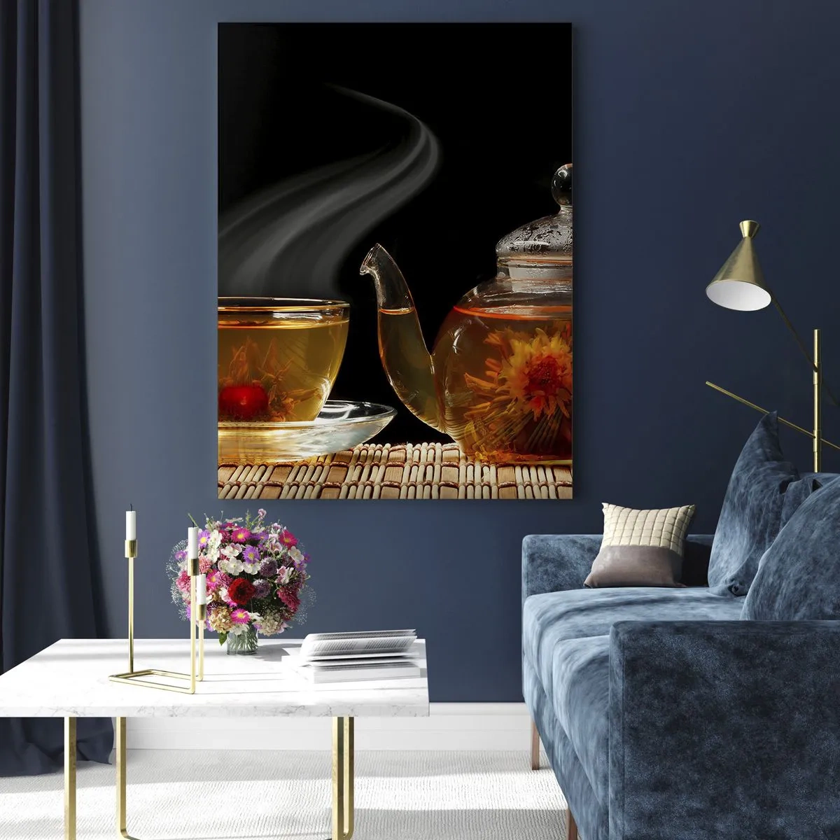 Glass picture - Magic and Art of Tea Making - 50x70 cm