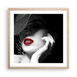 Poster in light oak frame - Study in Scarlet - 50x50 cm