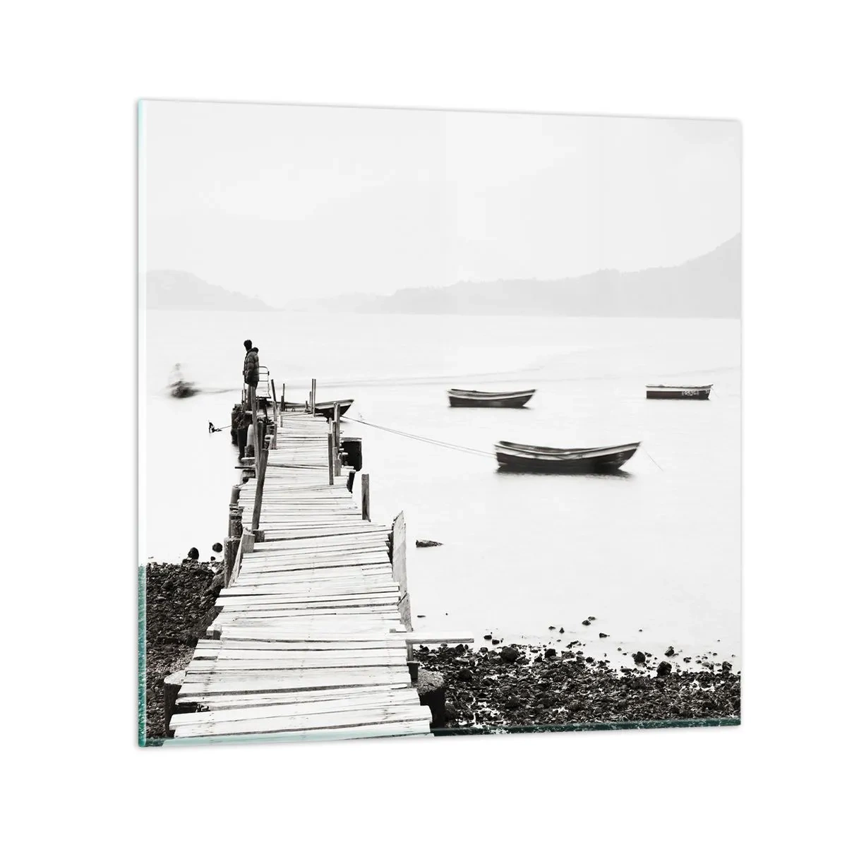 Glass picture - By Waters Still and Clear - 40x40 cm