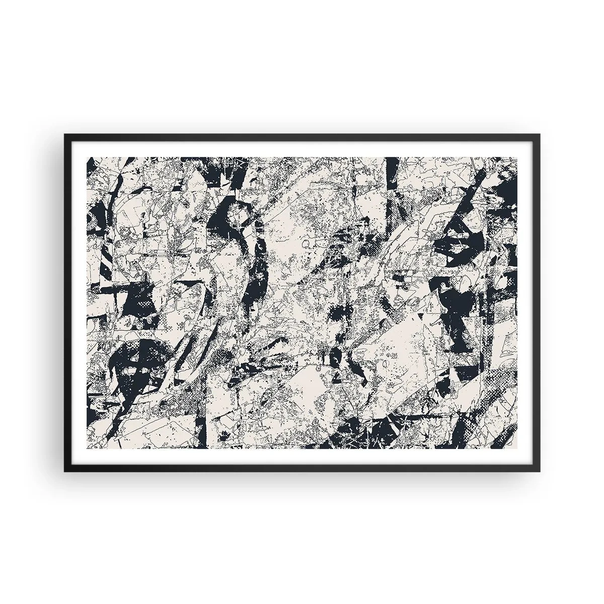 Poster in black frame - Infilitration of Opposites - 100x70 cm