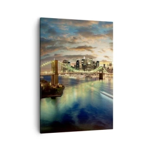 Canvas picture - Starry Night over Manhattan - 50x70 cm