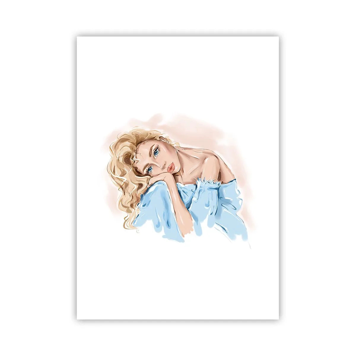 Poster - Dreamy in Blue - 50x70 cm