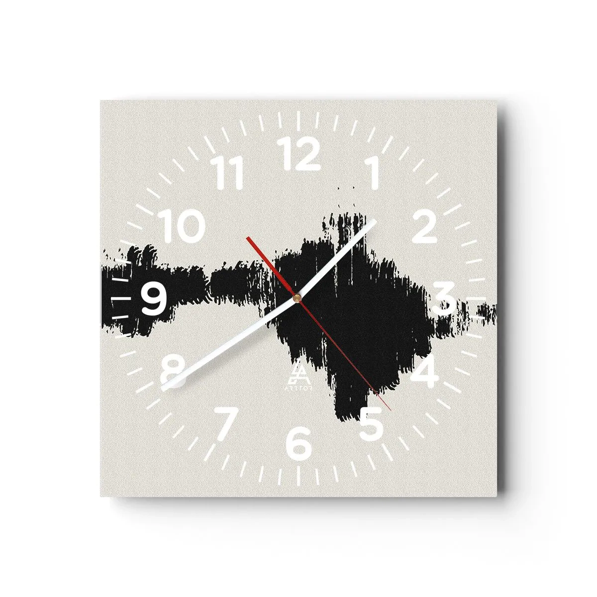 Wall clock - Clock on glass - Vibrations of Imagination - 30x30 cm