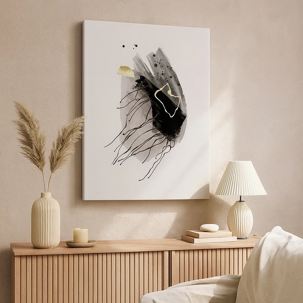 Canvas picture - In Black and Gold - 50x70 cm