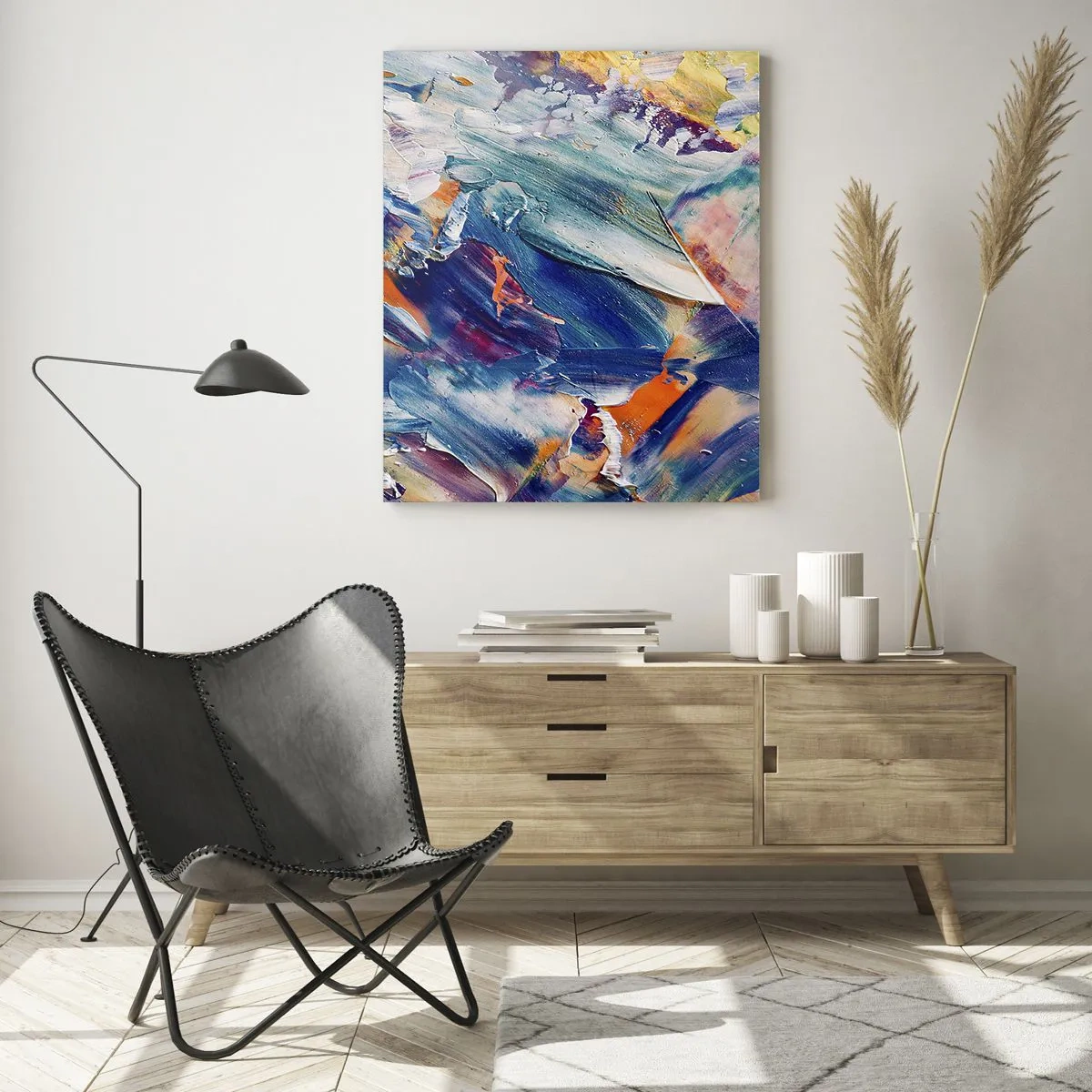Glass picture - Whirlwind of Colour - 80x120 cm