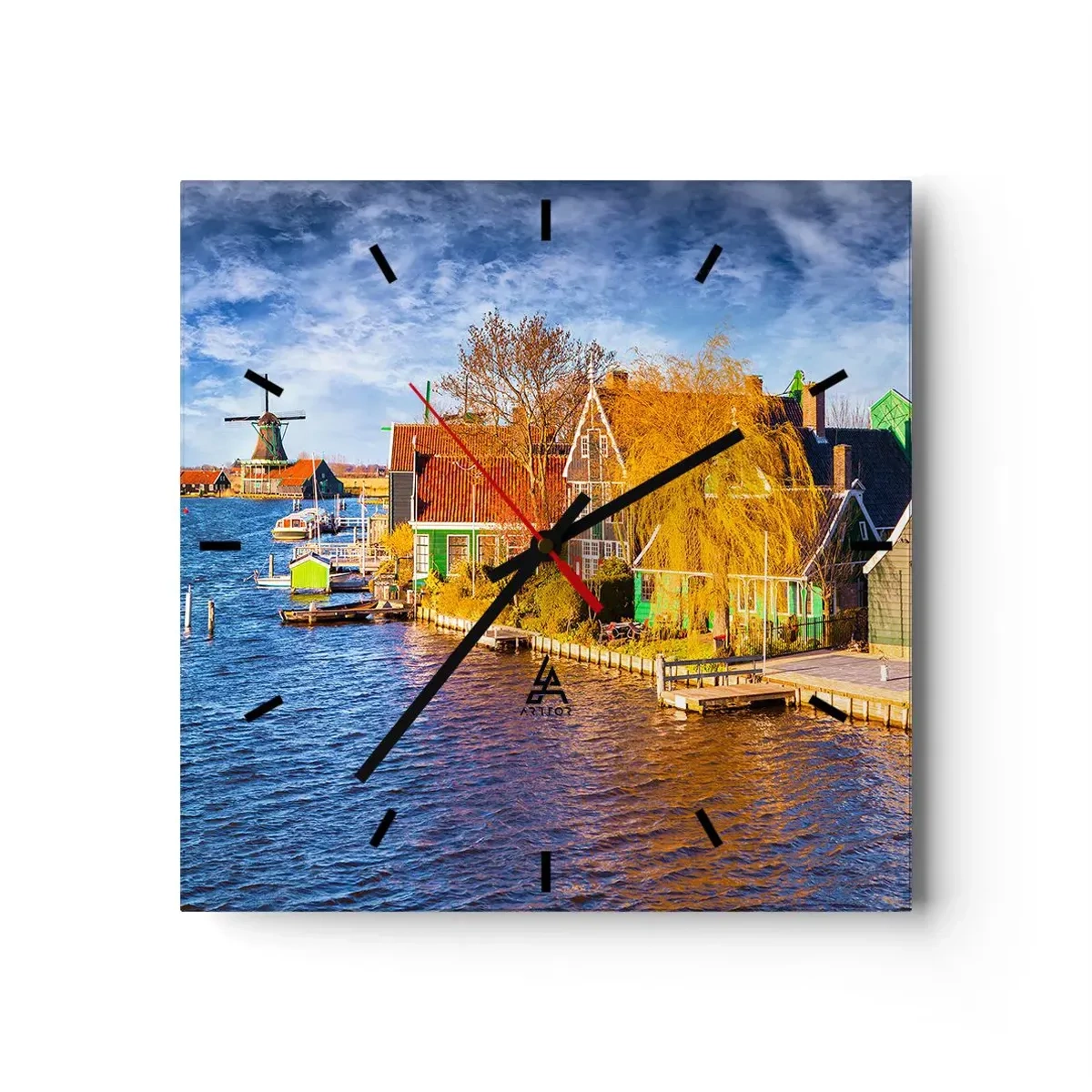 Wall clock - Clock on glass - Unchanged for Ages - 30x30 cm