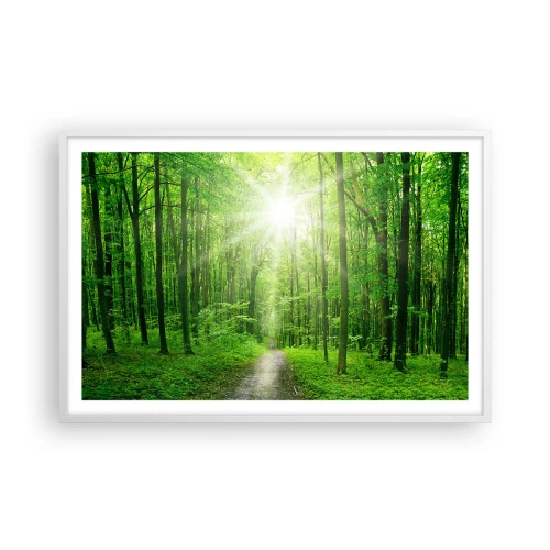 Poster in white frmae - Green Cathedral - 91x61 cm