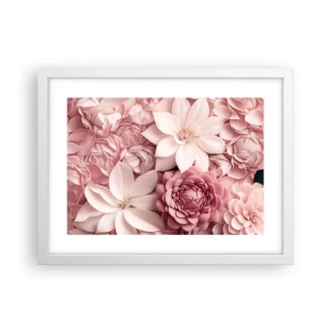 Poster in white frmae - In Pink Petals - 40x30 cm