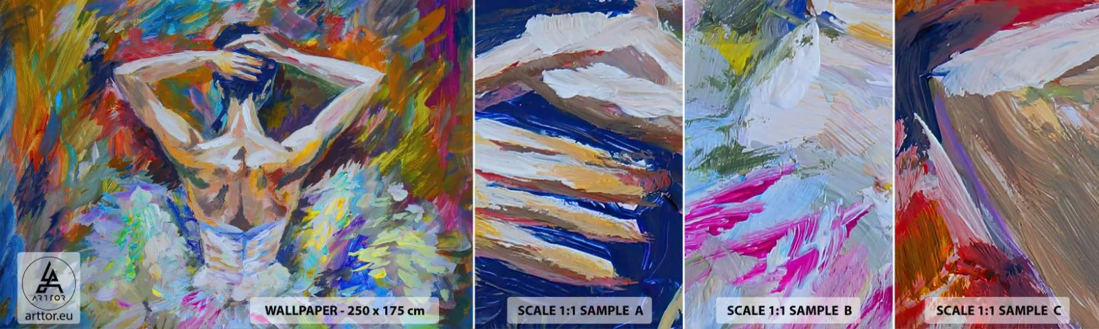 Photo Wallpaper Sample Self-Adhesive Deluxe Sticker - This May Be Everything - Ballerina, Dance, Ballet - 100x30 cm