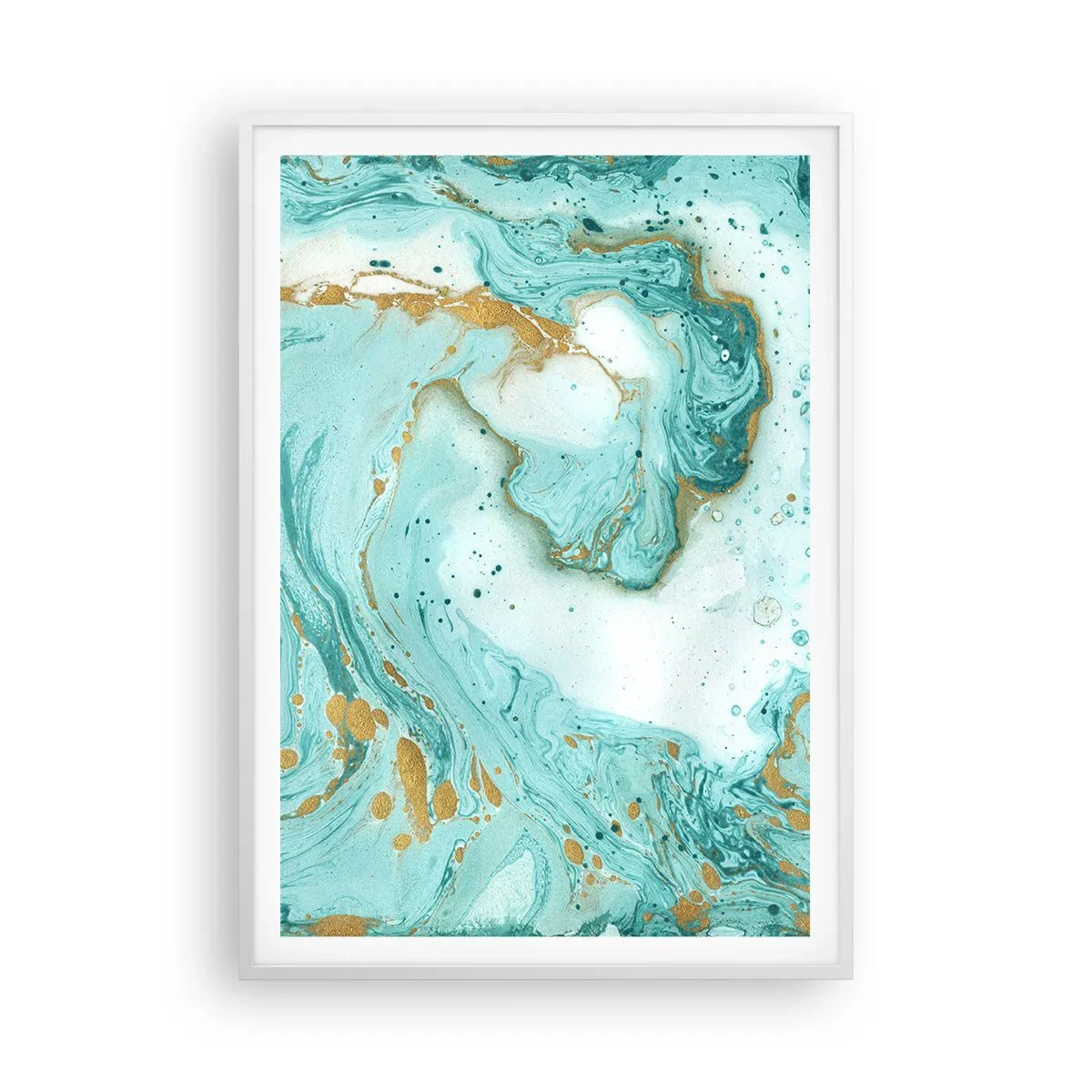 Poster in white frmae - Under the Great Wave of the Edo Period - 70x100 cm