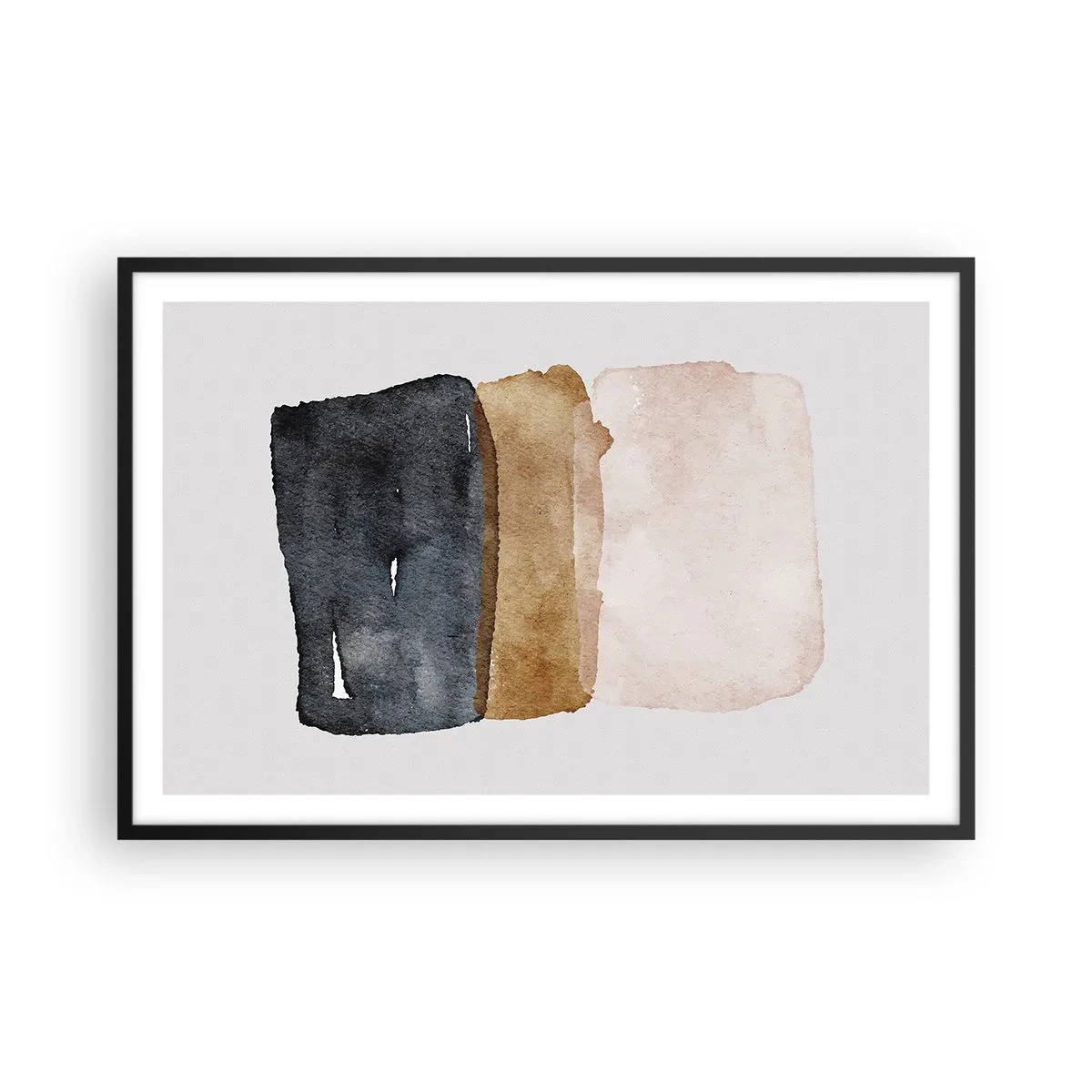 Poster in black frame - Composition of the Colours of the Soil - 91x61 cm