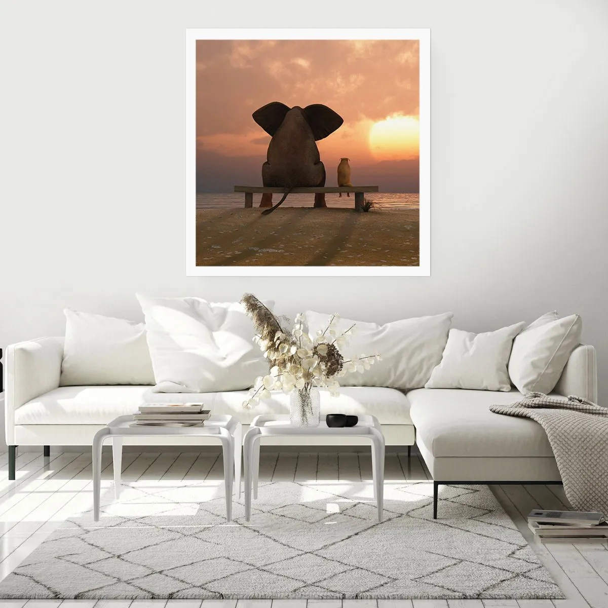 Poster - It Feels Good to Be Quiet Together - 60x60 cm