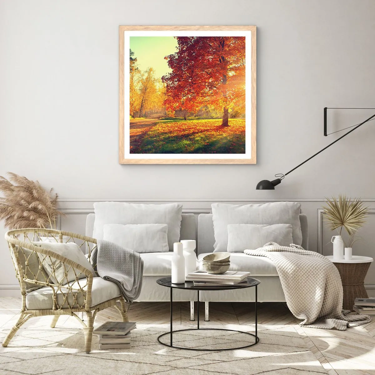 Poster in light oak frame - Ginger Is Beautiful - 30x30 cm