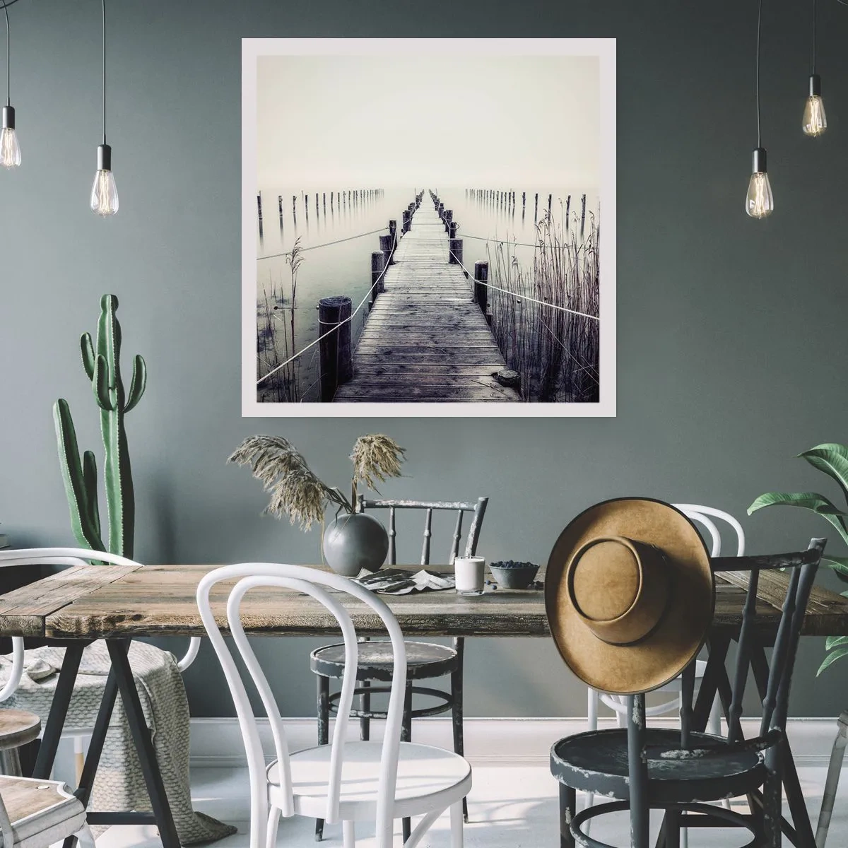 Poster - Immerse Yourself in Peace - 40x40 cm