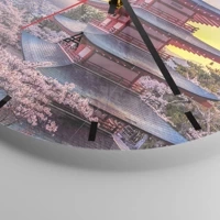 Clock face with lines