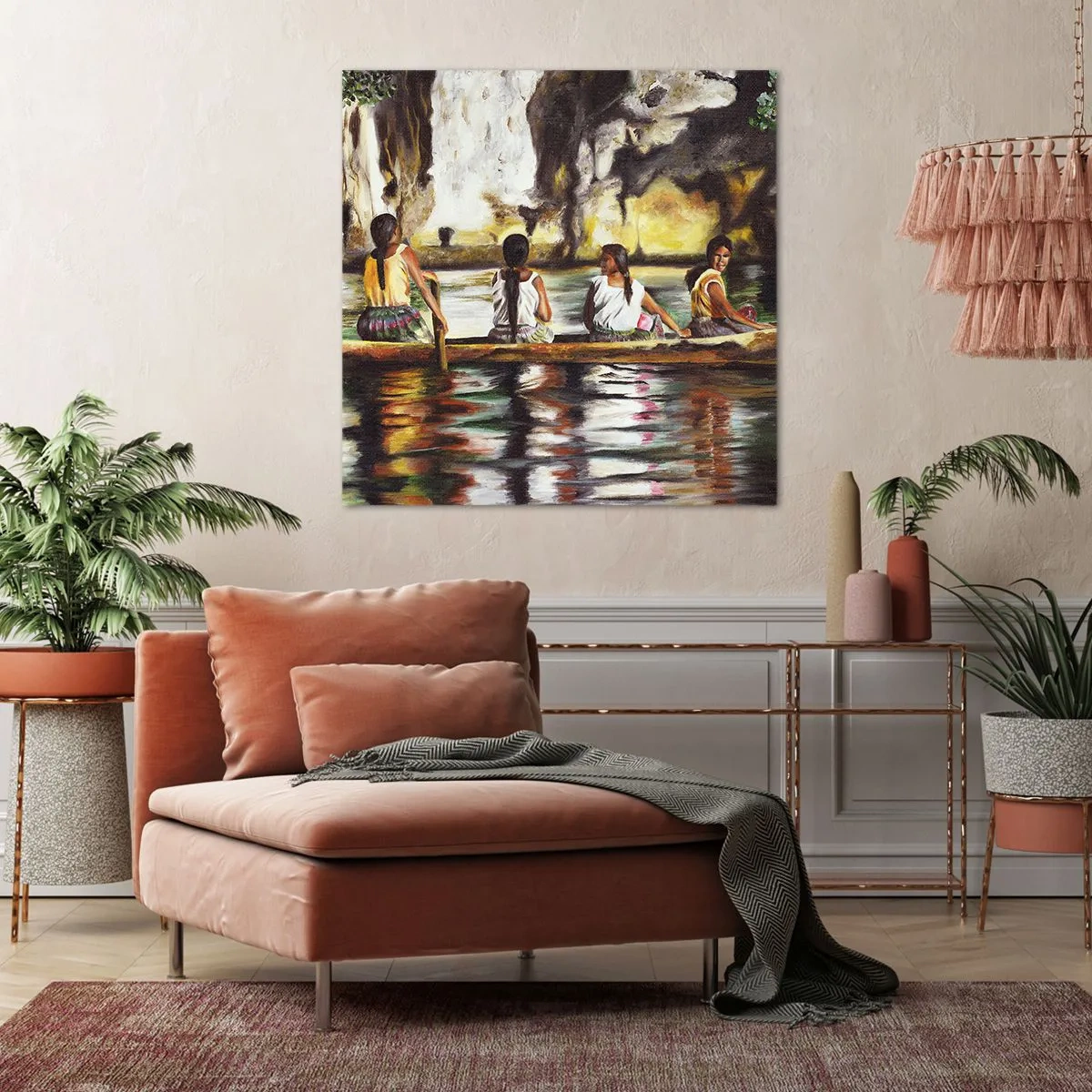 Canvas picture - Polinesian Paradise - 60x60 cm