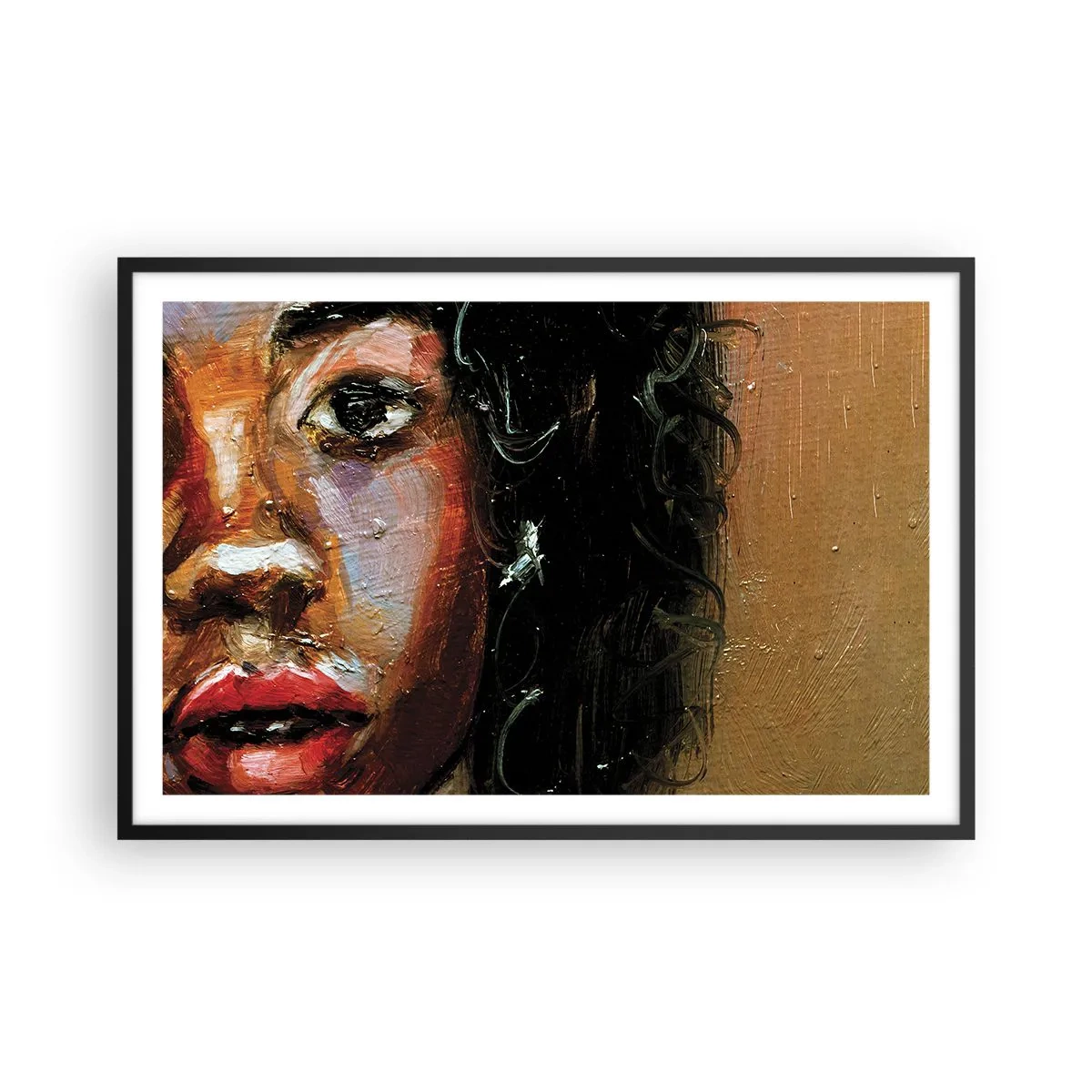 Poster in black frame - Black and Shine - 91x61 cm