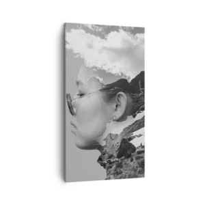Canvas picture - Cloudy Portrait - 45x80 cm