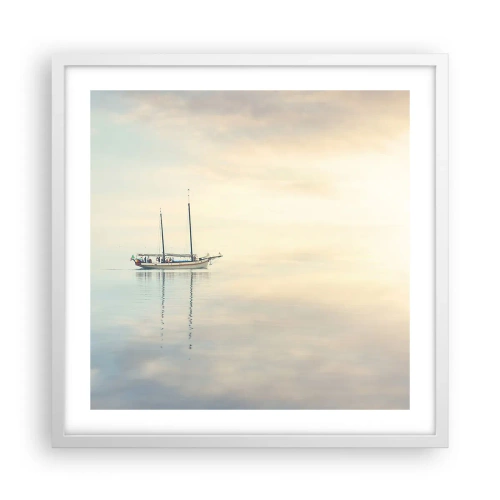 Poster in white frmae - In the Sea of Silence - 50x50 cm