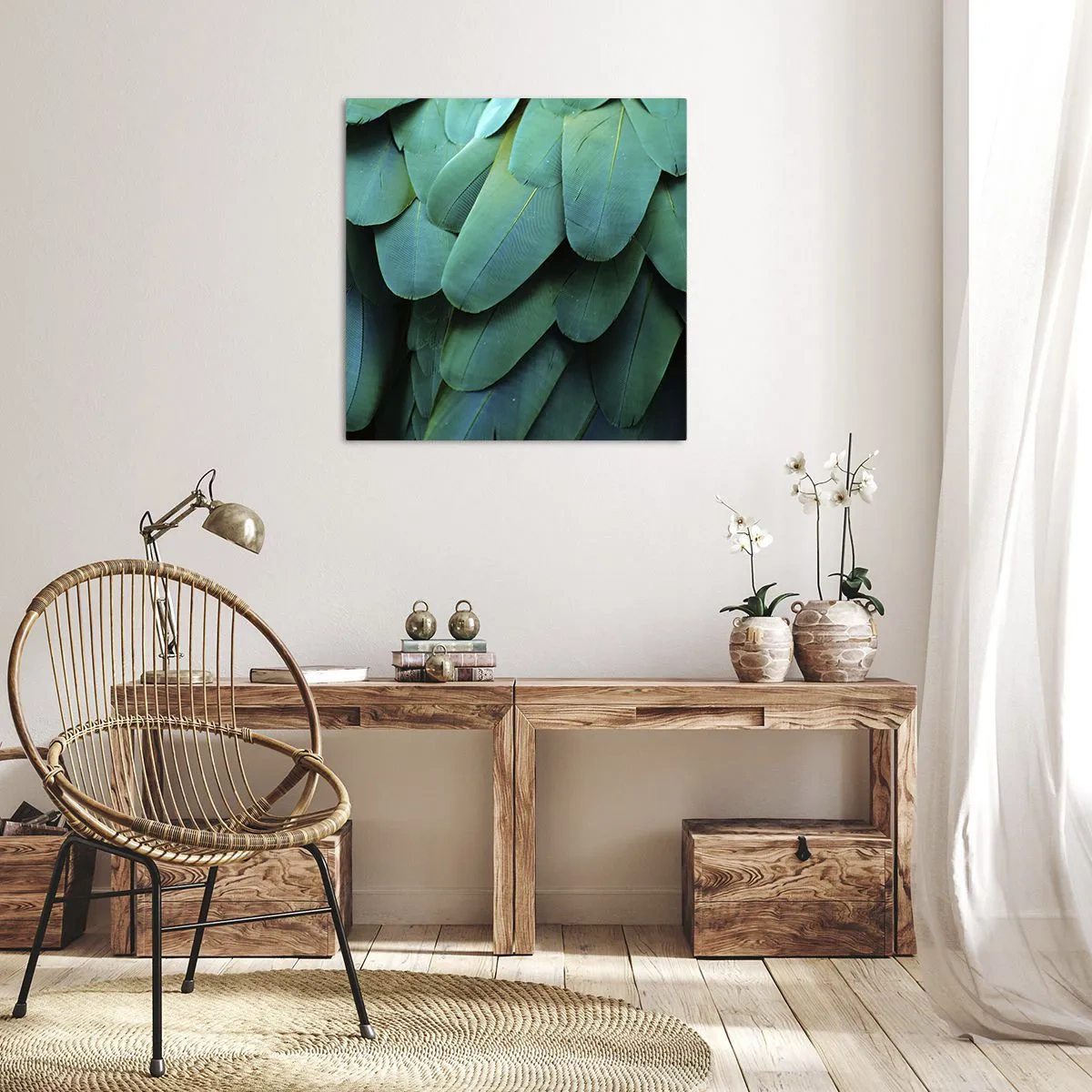 Canvas picture - Precision of Parrot Nature - 50x50 cm