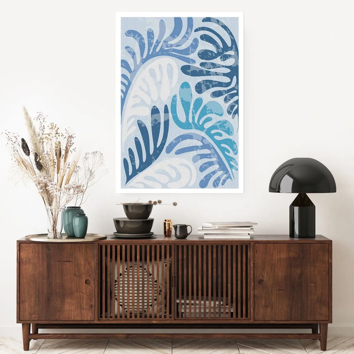 Poster - Blue Ferns - 50x70 cm