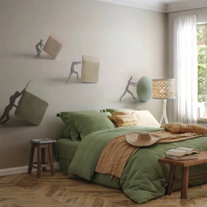 Photo Wallpaper Premium Canvas - That's Life - Abstraction, People, Work - 400x280 cm