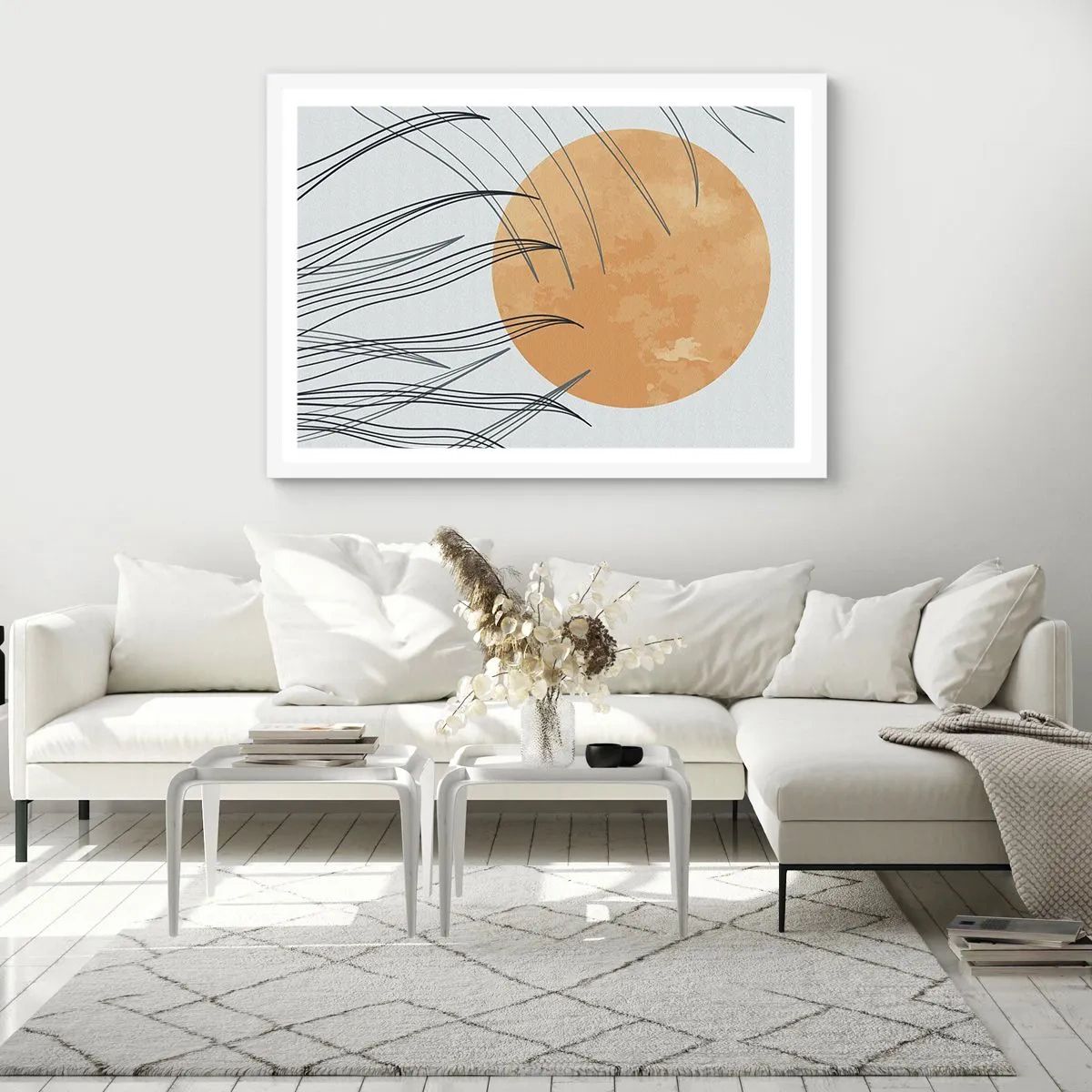 Poster in white frmae - Always Towards the Sun - 70x50 cm