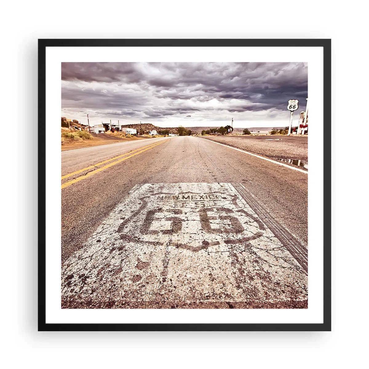 Poster in black frame - Mother Road - American Legend - 60x60 cm