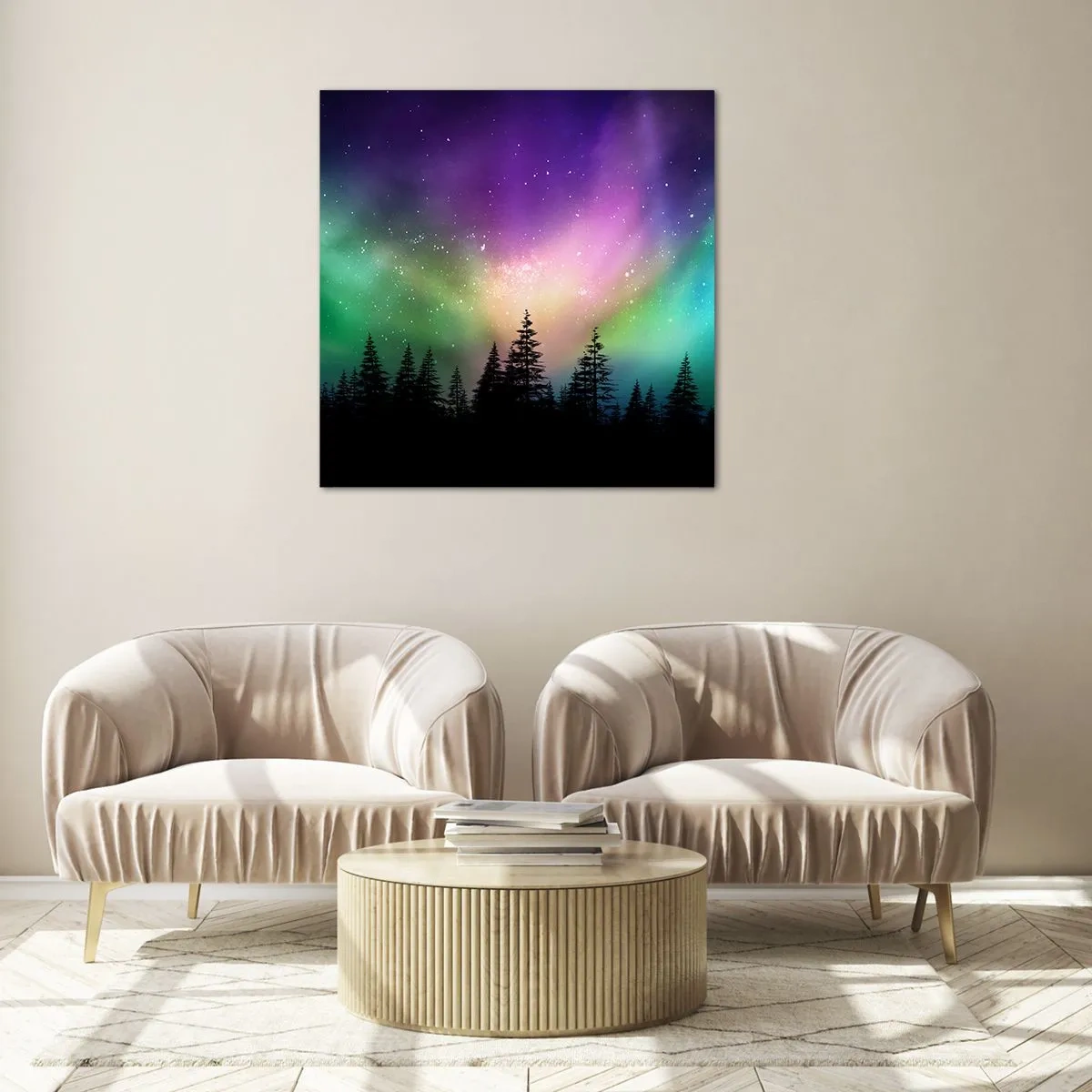 Glass picture - White Magic - 40x40 cm