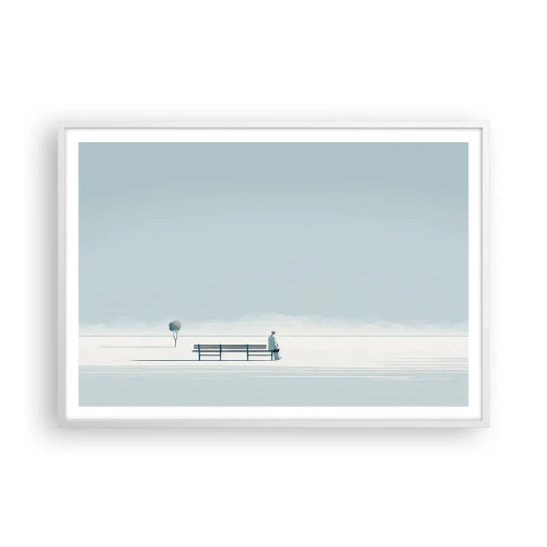 Poster in white frmae - Yes, I Am Waiting - 100x70 cm