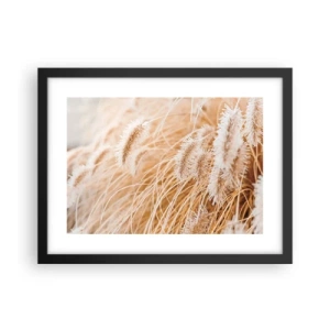 Poster in black frame - Golden Rustling of Grass - 40x30 cm