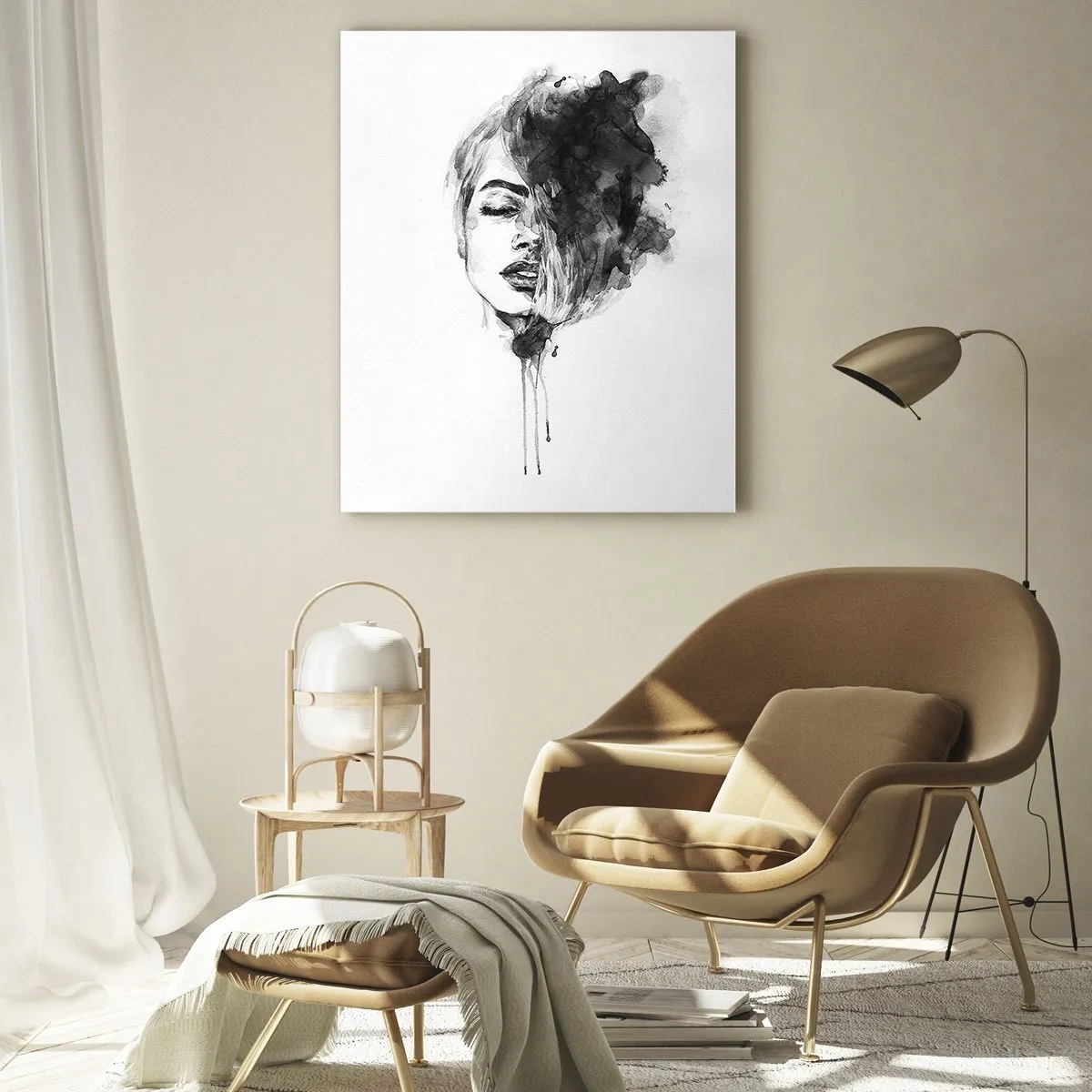 Glass picture - What Does a Girl Dream about? - 50x70 cm