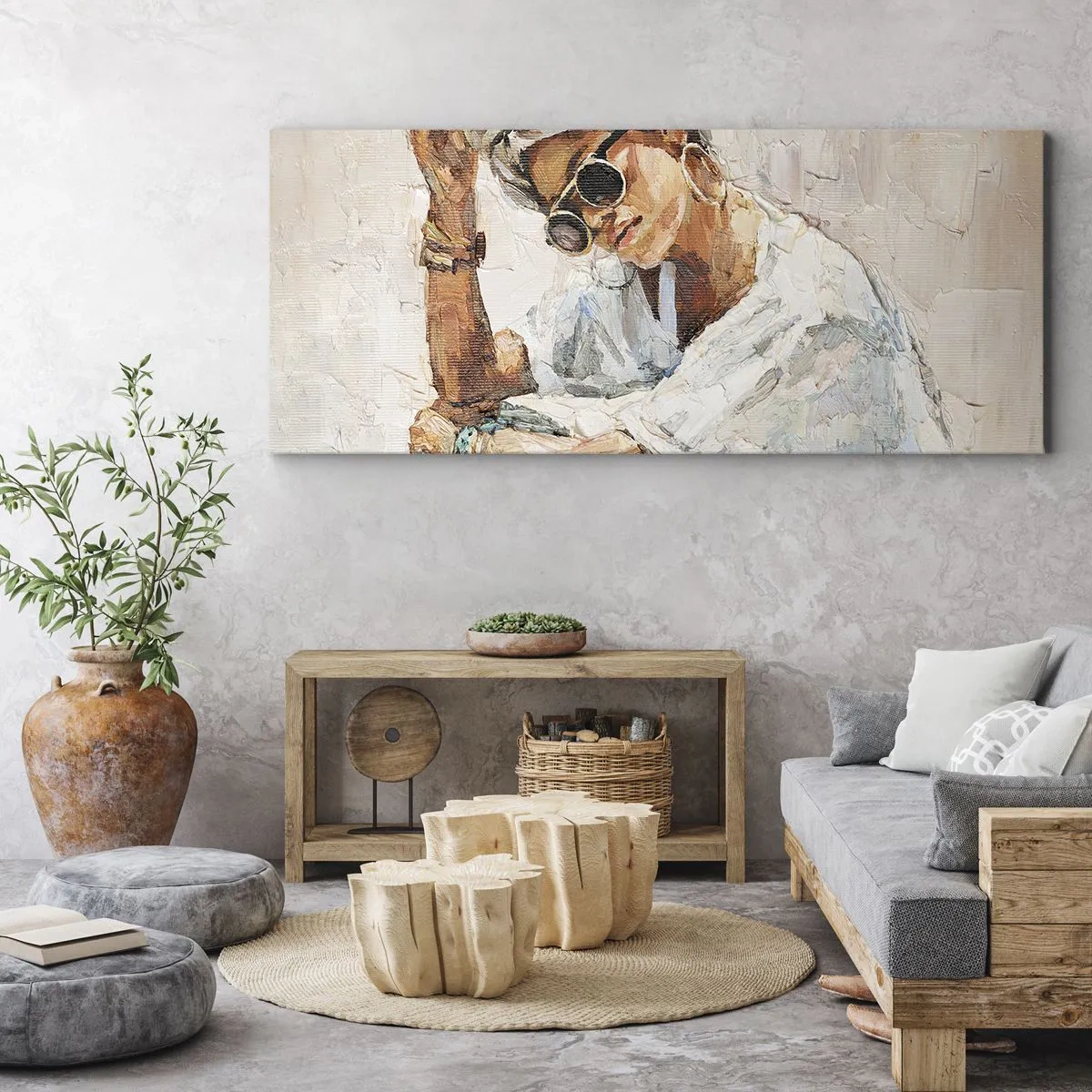 Canvas picture - Portrait in Full Sun - 100x40 cm