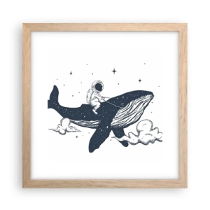 Poster in light oak frame - Space Adventure - 30x30 cm