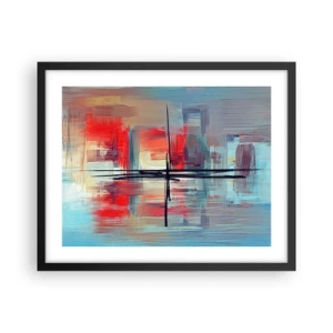 Poster in black frame - Landscape in a foreign Dimension - 50x40 cm