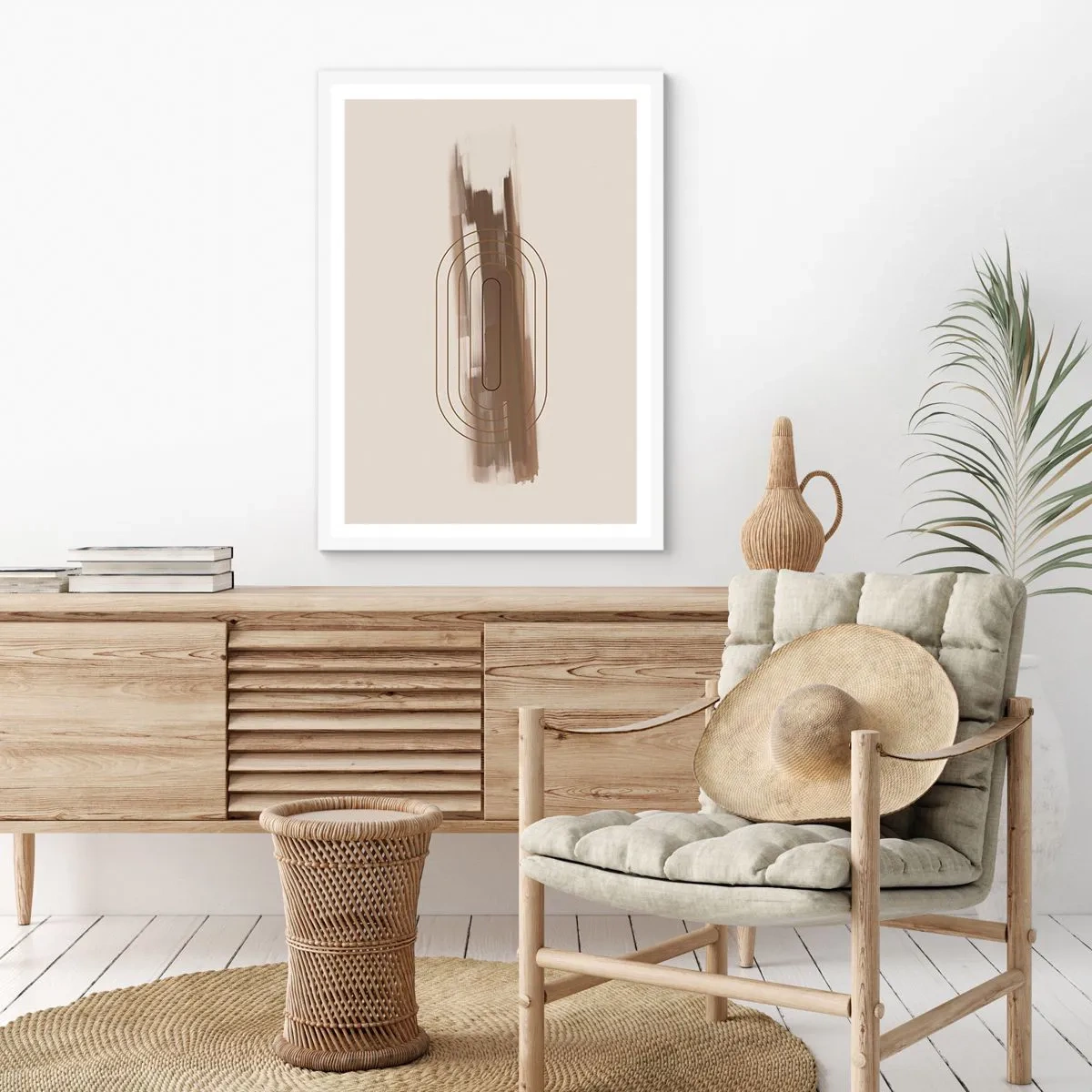 Poster in white frmae - Blast of Grey - 50x70 cm