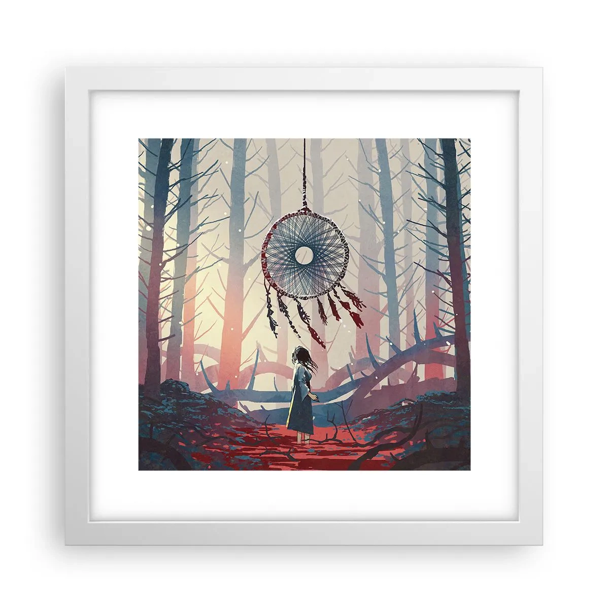 Poster in white frmae - Mysterious Ritual of Life - 30x30 cm