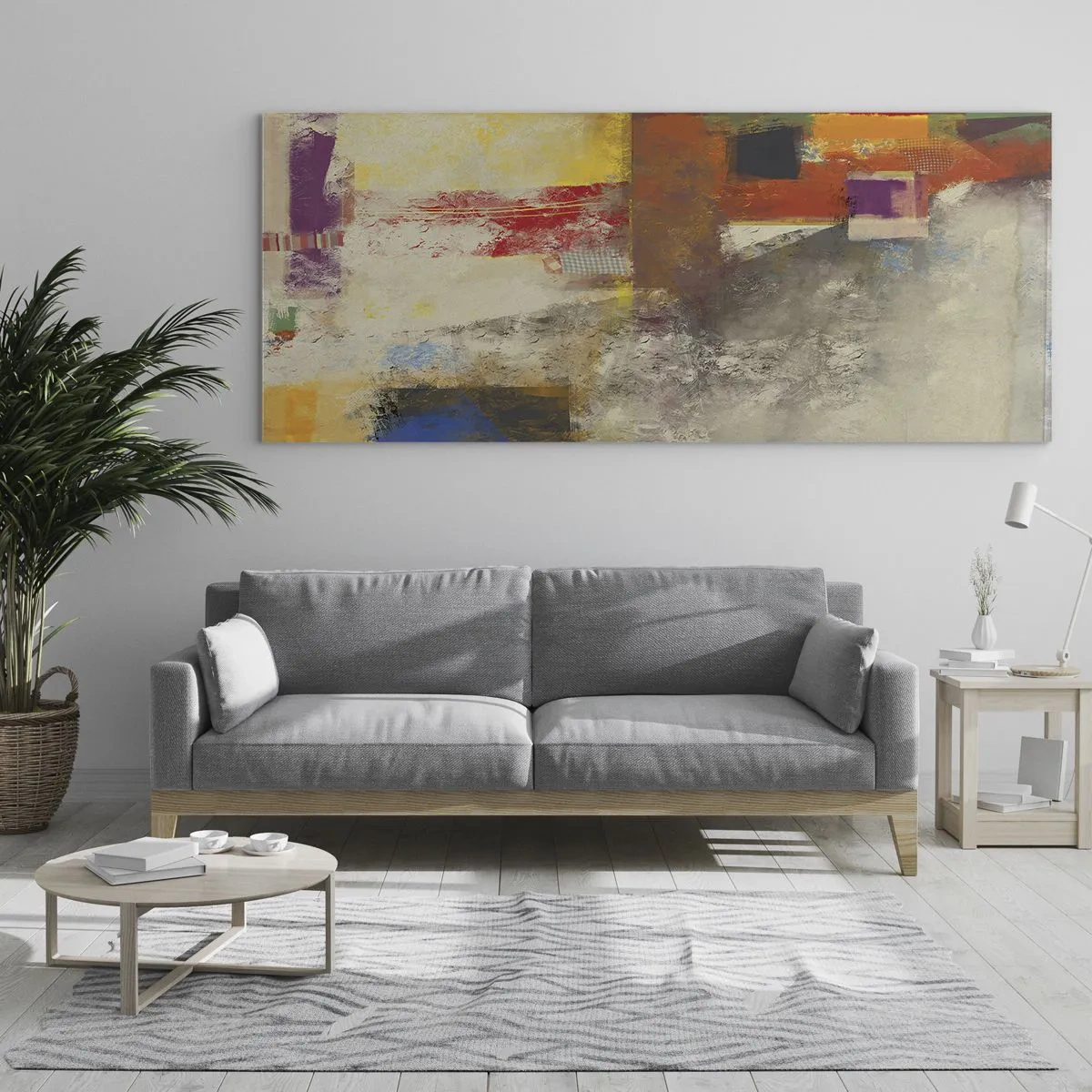 Glass picture - Geometry of Colours - 100x40 cm
