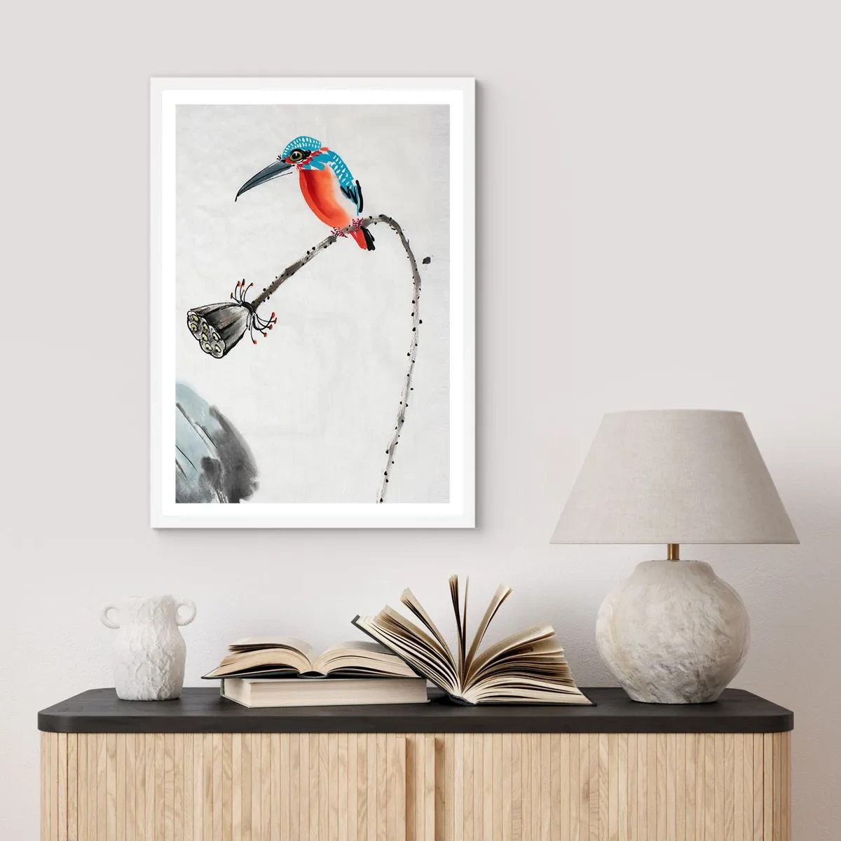 Poster in white frmae - Life of a Meadow - 40x50 cm