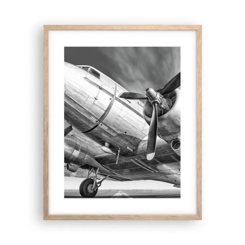 Poster in light oak frame - Always Ready to Fly - 40x50 cm
