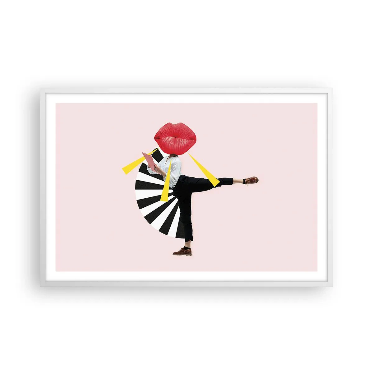 Poster in white frmae - Surrealistic Pop-Art. - 91x61 cm