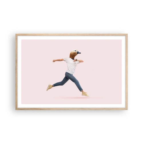 Poster in light oak frame - Pinch of Absurd - 91x61 cm