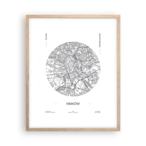 Poster in light oak frame - Anatomy of Crocow - 40x50 cm