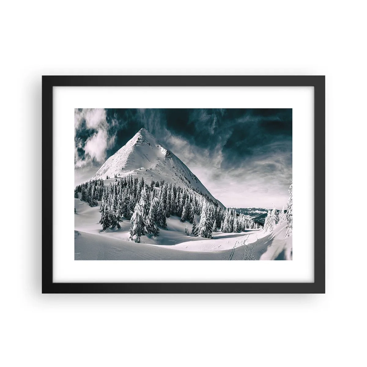 Poster in black frame - Land of Snow and Ice - 40x30 cm