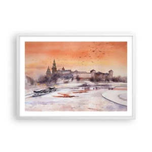 Poster in white frmae - Royal Sunset - 70x50 cm